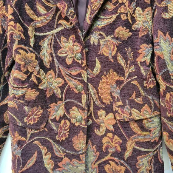 Vintage Tapestry Blazer Academia Victorian - Picture 3 of 4